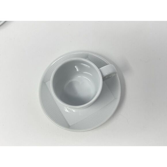 Wedgwood Restaurantware Espresso Demitasse Cups Saucers White Modern Set Of 4 - Picture 6 of 9